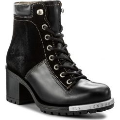 Botki FLY LONDON - Lealfly P143689007 Black. Czarne buty zimowe damskie Fly London, z materiału, na obcasie. W wyprzedaży za 359,00 zł.
