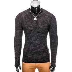 SWETER MĘSKI E106 - GRAFITOWY. Szare swetry klasyczne męskie marki Inny, s. Za 34,99 zł.