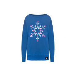Bluzy damskie: Bluza oversize colorful snowflake – blue