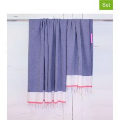 Chusty damskie: Chusty hammam (2 szt.) „My Jeans” w kolorze niebieskim