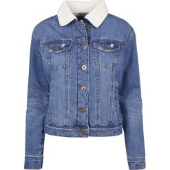 Kurtki damskie: Urban Classics Ladies Sherpa Denim Jacket Kurtka jeansowa damska niebieski