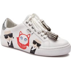 Sneakersy KARL LAGERFELD - KL61090 White Lthr. Białe półbuty damskie KARL LAGERFELD, ze skóry. W wyprzedaży za 659,00 zł.