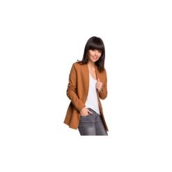 Kurtki lekkie Be B103 Żakiet dzianinowy plus size bez zapięcia. Brązowe kurtki damskie BE, xxl, bez wzorów, z dzianiny. Za 175,00 zł.