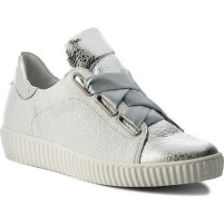 Sneakersy R.POLAŃSKI - 0918 Biały Kryształ Srebrny. Szare półbuty damskie R.Polański, na co dzień, bez wzorów, ze skóry, bez obcasa, na płaskiej podeszwie, bez zapięcia. W wyprzedaży za 229,00 zł.