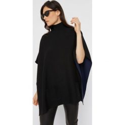 Ponczo w kolorze czarnym. Czarne poncza damskie Rodier, xl, z wełny. W wyprzedaży za 352,95 zł.