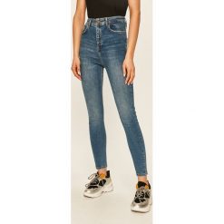 Answear - Jeansy. Niebieskie jeansy damskie ANSWEAR, s, z podwyższonym stanem. Za 129,90 zł.