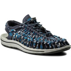 Sandały KEEN - Uneek 1018700 Dress Blue/Skydiver. Niebieskie sandały męskie Keen, z tworzywa sztucznego, bez zapięcia. W wyprzedaży za 299,00 zł.