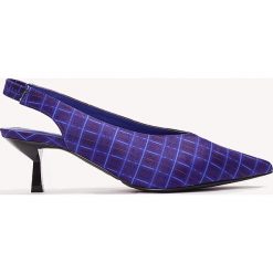 Czółenka: NA-KD Shoes Czółenka na niskim obcasie Plunge – Blue