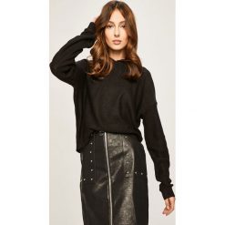 Answear - Sweter. Czarne swetry damskie ANSWEAR, s, bez wzorów, z dzianiny, bez rękawów, z kapturem. Za 99,90 zł.