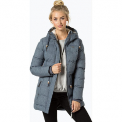 Ragwear - Płaszcz damski – Ashani Puffy B, niebieski. Niebieskie płaszcze damskie Ragwear, l, z futra. Za 699,95 zł.