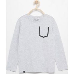 T-shirty chłopięce: Bluzka z kontrastowym nadrukiem – Jasny szar
