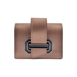 Torebki klasyczne damskie: Skórzana torebka w kolorze brązowozłotym – (S)22,5 x (W)16 x (G)7,5 cm