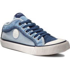 Trampki PEPE JEANS - Industry Patch PBS30279 Fade 523. Niebieskie trampki chłopięce Pepe Jeans, z gumy, na sznurówki. W wyprzedaży za 149,00 zł.