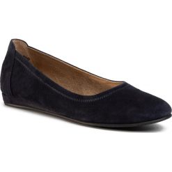 Baleriny TAMARIS - 1-22133-34 Navy 805. Niebieskie baleriny damskie Tamaris, bez wzorów, z zamszu, bez obcasa, bez zapięcia. W wyprzedaży za 179,00 zł.