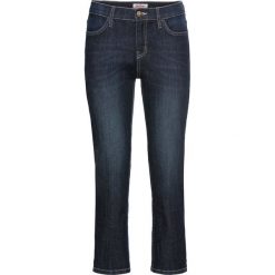 Wygodne dżinsy ze stretchem 7/8 STRAIGHT bonprix ciemnoniebieski. Niebieskie jeansy damskie bonprix. Za 69,99 zł.
