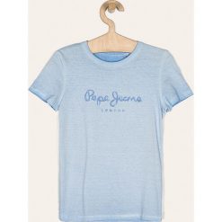 Pepe Jeans - T-shirt dziecięcy Bastian 128-180 cm. Żółte t-shirty chłopięce Pepe Jeans, z nadrukiem, z bawełny, bez rękawów. W wyprzedaży za 83,90 zł.