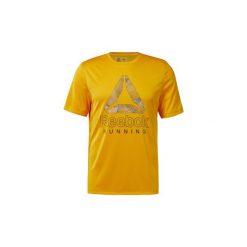 T-shirty z krótkim rękawem Reebok Sport Koszulka Run Essentials Graphic. Żółte koszulki męskie marki Reebok Sport, s, bez wzorów, sportowe, bez kołnierzyka, krótkie. Za 129,00 zł.