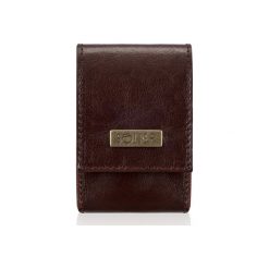 SKÓRZANE MĘSKIE ETUI NA PAPIEROSY SA14 MAROON. Czerwone etui męskie Solier, ze skóry. Za 34,90 zł.