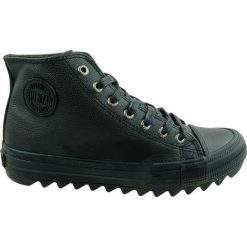 Trampki damskie BIG STAR EE274110,Kolor czarny. Czarne trampki i tenisówki damskie BIG STAR, bez wzorów, bez zapięcia. Za 120,00 zł.