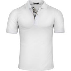 Koszulka polo męska slim biała Recea. Białe koszulki męskie Recea, xl, bez wzorów, z bawełny, polo, bez rękawów. Za 37,69 zł.