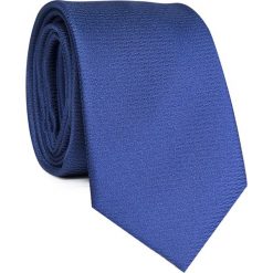 Krawat męski KWGR001570. Niebieskie krawaty męskie Giacomo Conti, bez wzorów, z mikrofibry, eleganckie. Za 69,00 zł.