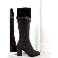 Kozaki na obcasie szare BH133-HB Grey. Szare kozaki damskie ButyModne, na co dzień, z futra, klasyczne, bez obcasa, na obcasie, na zamek. W wyprzedaży za 129,00 zł.