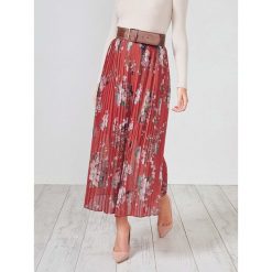 Spódnica w kolorze czerwonym ze wzorem. Czerwone spódniczki damskie Urban Touch, bez wzorów, z podwyższonym stanem, midi. W wyprzedaży za 109,95 zł.