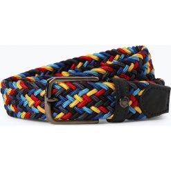 Paul & Shark - Pasek męski z dodatkiem skóry, niebieski. Niebieskie paski męskie marki Paul & Shark, w paski, ze skóry, wizytowe. Za 679,95 zł.