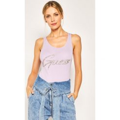 Top Guess Bebe W0GI73 K1810. Zielone bluzki damskie Guess, s, z aplikacjami, z bawełny, polo, bez rękawów. W wyprzedaży za 129,00 zł.