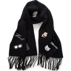 Szal KARL LAGERFELD - 86KW3311 Black 999. Czarne szaliki męskie KARL LAGERFELD, z materiału. Za 569,00 zł.