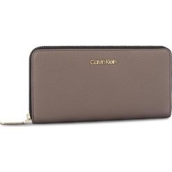Duży Portfel Damski CALVIN KLEIN - Neat Large Zoparound K60K604603 002. Szare portfele damskie marki Calvin Klein, ze skóry ekologicznej. Za 299,00 zł.