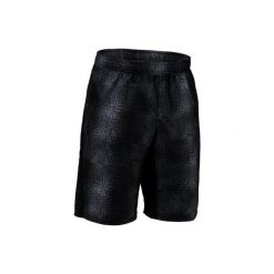 Spodenki fitness kardio FST 120 męskie. Czarne spodenki sportowe męskie DOMYOS, m, bez wzorów, z poliesteru, na fitness i siłownię. Za 29,99 zł.