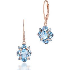 Wspaniałe Kolczyki Srebrne - srebro 925, Topaz swiss blue. Szare kolczyki damskie marki W.KRUK, z topazem, srebrne. Za 799,00 zł.