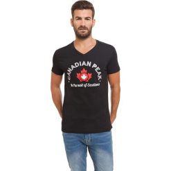 T-shirt w kolorze czarnym. Czarne t-shirty męskie Lonsdale, Kangol, m, z nadrukiem, z bawełny, bez kołnierzyka. W wyprzedaży za 39,95 zł.