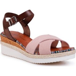 Espadryle SERGIO BARDI - SB-39-09-000514 178. Różowe espadryle damskie Sergio Bardi, bez wzorów, ze skóry, bez obcasa, na obcasie. Za 219,00 zł.