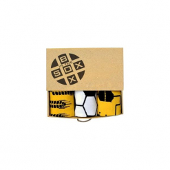 Box dla Fana Piłki Nożnej- Skarpetki. Brązowe skarpetogetry piłkarskie marki Sox in the box, z bawełny. Za 80,00 zł.