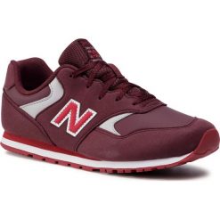 Sneakersy NEW BALANCE - YC393CBG Bordowy. Czerwone trampki chłopięce New Balance, bez wzorów, ze skóry ekologicznej, na sznurówki. Za 249,00 zł.