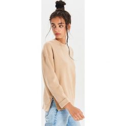 Gładka bluza z zamkami - Brązowy. Pomarańczowe bluzy damskie Cropp, s, bez wzorów, bez rękawów, bez kaptura. Za 69,99 zł.