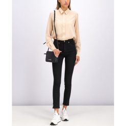 Koszula Calvin Klein K20K201170. Brązowe bluzki damskie Calvin Klein, bez wzorów, z jedwabiu, bez kołnierzyka, bez rękawów. W wyprzedaży za 479,00 zł.