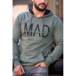 Bluza męska MAD KHAKI. Brązowe bluzy męskie Bluza męska MAD KHAKI, s, bez wzorów, z kapturem, bez rękawów. W wyprzedaży za 99,00 zł.