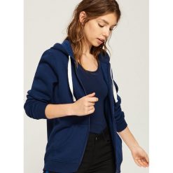 Dzianinowa bluza z kapturem - Granatowy. Niebieskie bez kategorii marki Sinsay, s, z dzianiny, z kapturem. Za 49,99 zł.