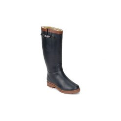 Kalosze Aigle AIGLENTINE FUR. Niebieskie kalosze damskie Aigle, bez wzorów. Za 500,70 zł.