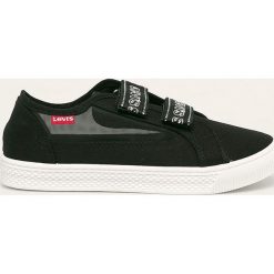 Levi's - Tenisówki. Czarne trampki i tenisówki damskie Levi's®, bez wzorów, z gumy, bez zapięcia. W wyprzedaży za 139,90 zł.