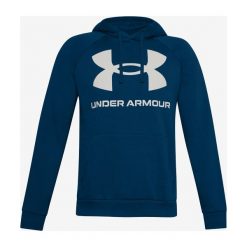 Under Armour Rival Fleece Big Logo Bluza Niebieski. Niebieskie bluzy męskie Under Armour, m, bez wzorów, z bawełny, bez kołnierzyka, bez rękawów, bez kaptura. Za 257,95 zł.