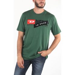Diesel T-Just-Division Koszulka Zielony. Zielone podkoszulki męskie Diesel, l, z nadrukiem, z bawełny, z krótkim rękawem. Za 326,95 zł.