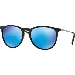 Ray-Ban - Okulary Erika. Czarne okulary przeciwsłoneczne męskie Ray-Ban, z materiału. W wyprzedaży za 399,90 zł.