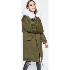 Review - Parka. Zielone kurtki damskie Review, s, bez wzorów, z bawełny, długie, z kapturem. W wyprzedaży za 359,90 zł.