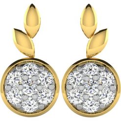 Złote kolczyki-wkrętki z diamentami. Żółte kolczyki damskie Art of Diamond & Co., z diamentem, złote. W wyprzedaży za 615,95 zł.