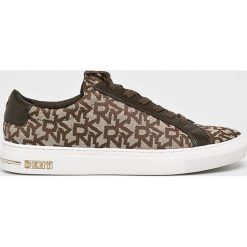 Dkny - Buty. Pomarańczowe buty sportowe damskie DKNY, bez wzorów, ze skóry, sportowe. Za 429,90 zł.