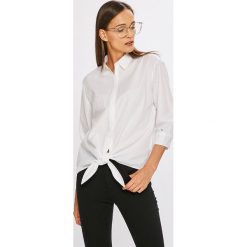Tommy Hilfiger - Koszula Rena. Białe bluzki damskie TOMMY HILFIGER, z bawełny, klasyczne, z klasycznym kołnierzykiem, z długim rękawem. W wyprzedaży za 279,90 zł.